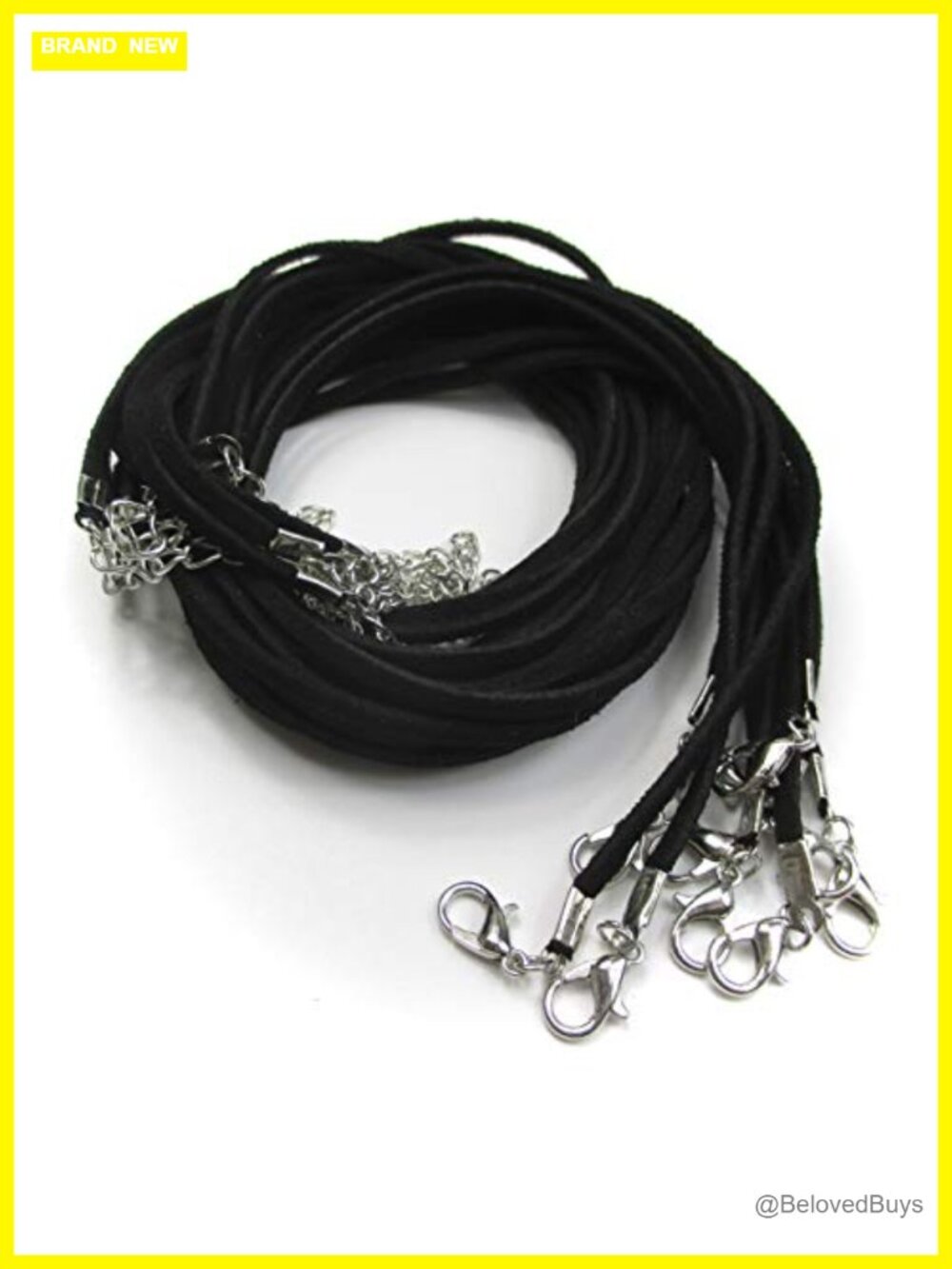 Faux Leather Suede Cord Necklace 10pcs DIY Jewelry Making with Lobster Clasp
